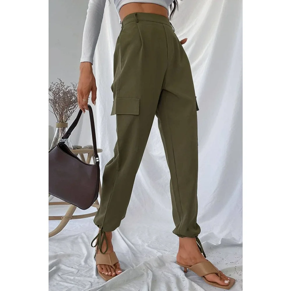 Drawstring Ankle Cargo Pants - Picture 4 of 4